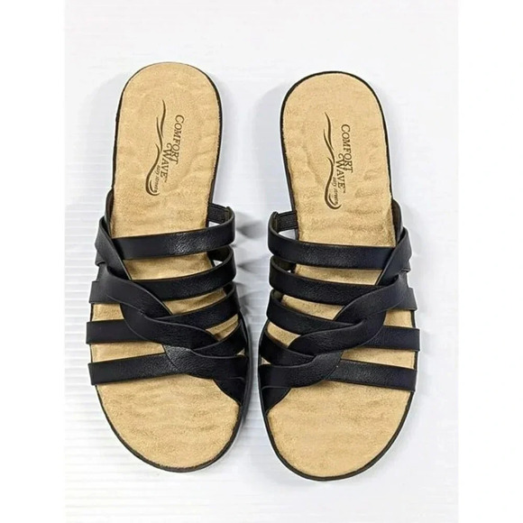Easy Street Comfort Wave Sheri Women's Slide Sandals Black Size 5.5 M - Picture 3 of 8